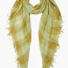Chan Luu Scarves^Tarragon Gingham Cashmere And Silk Scarf