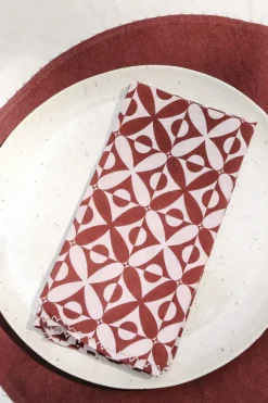 Chan Luu Napkins^Tawny Port Mod Tile Print Napkin Set