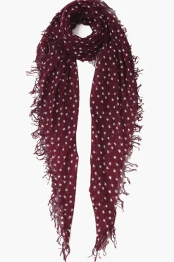 Chan Luu Scarves^Tawny Port Star Cashmere And Silk Scarf