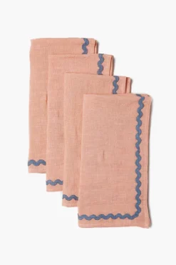 Chan Luu Napkins^Tropical Peach Wavy Napkin Set