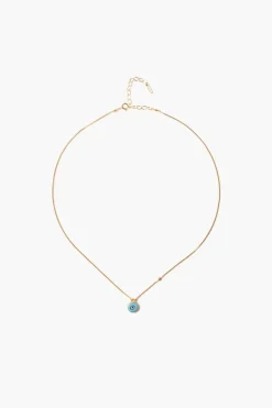 Chan Luu Necklaces^Turquoise Evil Eye Necklace With Champagne Diamond