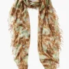 Chan Luu Scarves^Turquoise Floral Cashmere And Silk Scarf