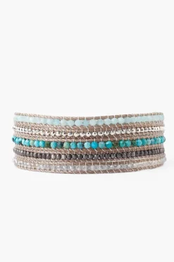 Chan Luu Bracelets^Turquoise Mix Wrap Bracelet On Sand Cord