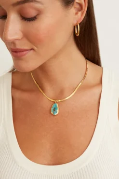 Chan Luu Necklaces^Turquoise Totem Herringbone Necklace