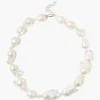 Chan Luu Necklaces^White Baroque Pearl Collar Necklace