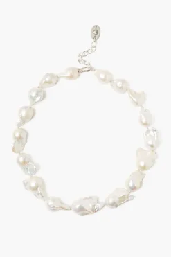 Chan Luu Necklaces^White Baroque Pearl Collar Necklace