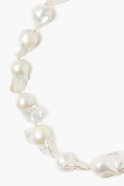 Chan Luu Necklaces^White Baroque Pearl Collar Necklace