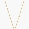 Chan Luu Necklaces^White Evil Eye Necklace With Champagne Diamond