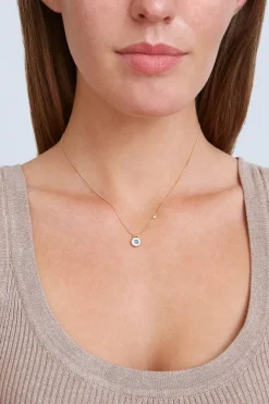 Chan Luu Necklaces^White Evil Eye Necklace With Champagne Diamond