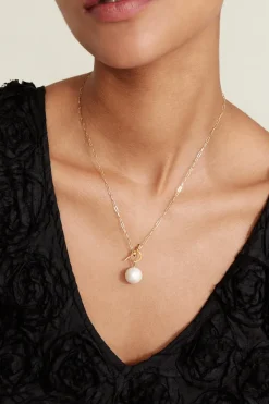 Chan Luu Necklaces^White Freshwater Pearl Toggle Necklace