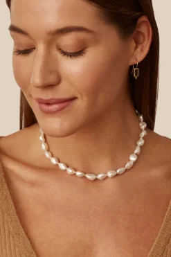 Chan Luu Necklaces^White Keshi Pearl Cobra Necklace