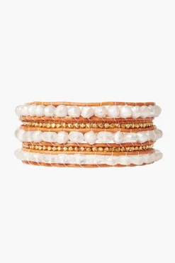 Chan Luu Bracelets^White Mix And Pearl Wrap Bracelet