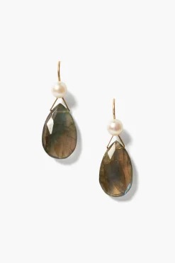 Chan Luu Earrings^Yasmine Pearl Earrings Labradorite