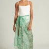 Chan Luu Bottoms^Zebra Print Sarong Verdant Green