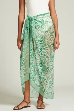 Chan Luu Bottoms^Zebra Print Sarong Verdant Green